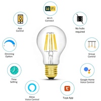 Ampoule intelligente Wifi Led, Alexa, contrôlée par l'application Tuya Alexa et Google