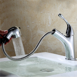 <span class=keywords><strong>Robinet</strong></span> de lavabo en cuivre à bec flexible chaud/froid, extensible, style minimaliste moderne, à poser sur le comptoir, avec cartouche en céramique - Product Image 2