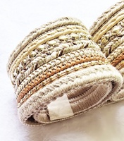 Corde tressée de 66mm de largeur sur le dessus des chaussures comme décoration vente chaude