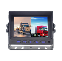 Moniteur de recul LCD 5 pouces IPS AHD le plus vendu avec écran tactile 2 canaux et double écran partagé pour camion, fourgonnette, bus