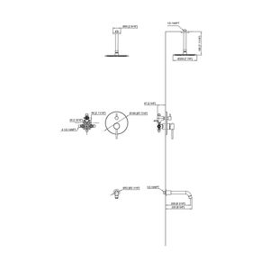 Kit de alcachofa de ducha de lluvia de alta presión de 8 pulgadas, cabezal de ducha cromado y juego de grifo completo con accesorios de ducha de válvula - Product Image 4