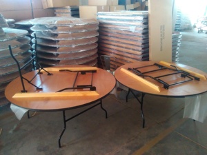 6-10 Người Nhà Máy Bàn Tiệc BÀN GỖ GẤP Tròn - Product Image 4