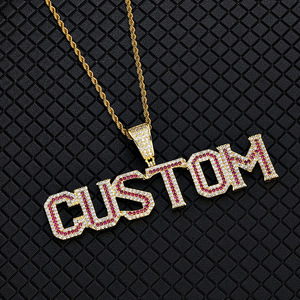 Colgantes de Alfabeto Personalizados con Moissanita VVS de Colores, Chapados en Oro Real sobre Plata 925, con Incrustaciones de Circonitas, Aprobados por GRA, B2B - Product Image 5