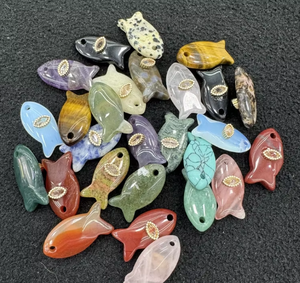 Colgante de ojo de pez de piedra semipreciosa de ágata de cristal Natural, collar de mariposa DIY, collar con colgante verde de cristal rosa de ojo de tigre - Product Image 5