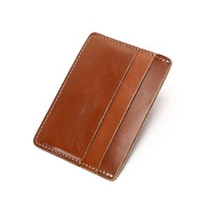 Tarjetero Minimalista Vintage de Cuero Vacuno, Mini Cartera, Regalo, Logotipo Personalizado al por Mayor - Product Image 3