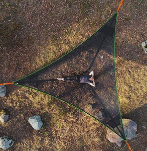 Hamac portable en nylon pour 2 à 3 personnes, équipement de camping et de randonnée en plein air, toutes saisons, 150 kg, sac de rangement - Product Image 4