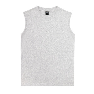 Débardeur en coton épais pour hommes et femmes, personnalisable avec logo, uni, coupe ample, débardeur basique, streetwear décontracté - Product Image 6