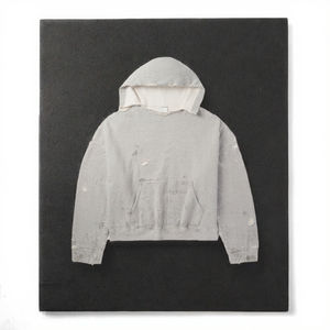 Sudadera con Capucha de Algodón Francés de Estilo Vintage, Casual, con Hombros Caídos, Corte Holgado, Acabado Desgastado, Textura Jersey, para Primavera, Personalizable OEM - Product Image 3