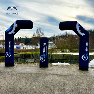 Gapura Acara Kustom 10x6m untuk Promosi Olahraga, Lomba Lari, Gapura Tiup dengan Desain Garis Bintang untuk Iklan, Tabung Tiup - Product Image 4