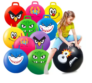 Ballon sauteur gonflable personnalisé pour enfants avec poignée, épaissi, anti-explosion, jouet sensoriel, vente en gros OEM ODM - Product Image 1