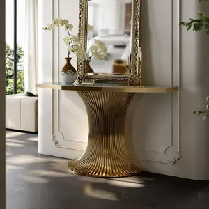 가장 저렴한 인기 상품 이탈리아 럭셔리 미니멀리스트 우아한 황금 거실 가구 복도 입구 방식 콘솔 테이블