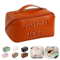 Organisateur écologique personnalisé pour hommes trousse de toilette portable pour le rangement des cosmétiques pochette Neceser rose avec sac à cosmétiques en cuir de voyage de luxe