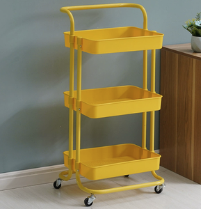 Modern Design PP Storage Organizer <strong>Trolley</strong> Rolling Utility Organizer Rack 3 Tier Storage Utility <strong>Cart</strong> for Bathroom Kitchen - Product Image 4