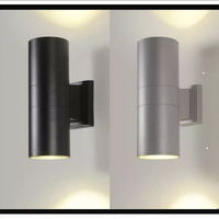 Noir mat 10W LED arrondir et descendre les lampes murales extérieures étanches en aluminium pour salle de bain pour une utilisation intérieure et extérieure