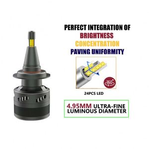 Ampoule <span class=keywords><strong>de</strong></span> phare LED intelligente à commande vocale H1 H7 H11 E9 E10 110W Tricolore 9005 9006 9012 3000k 4300k 6000k - Product Image 4