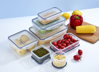 Set2350p 3Tb 700 + 2350Ml 3 Stuks Set Luchtdichte Voedselopslagcontainer Plastic Mooie Voedsel Lunch Container Box Pla Food Container Container Set