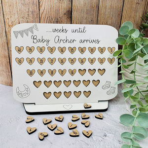 Pafu Compte à rebours pour l'arrivée de bébé Maman à être Cadeaux Date d'échéance Tracker Baby Shower Présent Annonce de naissance du nouveau-né - Product Image 1