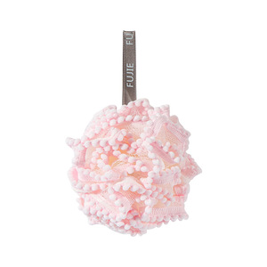 Fujie Bath <b>Sponge</b> Ball Cherry Blossom Pink Large Size Soft <b>Exfoliating</b> For Adults - Product Image 1