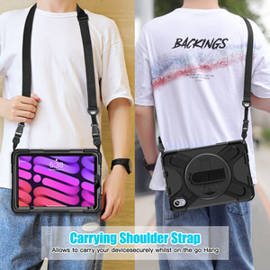 Custodia Robusta Antiurto con Supporto per Tablet <span class=keywords><strong>iPad</strong></span> <span class=keywords><strong>Mini</strong></span> <span class=keywords><strong>6</strong></span> <span class=keywords><strong>Mini</strong></span> 7 A17 Pro con Tracolla e Fascia da Polso - Product Image 6