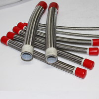 Tuyau hydraulique SAE 100R14 en acier inoxydable tressé, tuyaux en PTFE résistants aux produits chimiques, basse pression et vide, fluide à base de pétrole