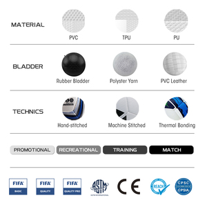 Trong kho tùy chỉnh máy khâu PVC bóng đá bóng kích thước 5 với biểu tượng tùy chỉnh - Product Image 5