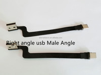 Ultra Slim 10G USB 3.1 Tipe C kabel pengisi daya fleksibel datar FPC FPV kabel Data untuk ponsel Tablet Braid Stock tersedia