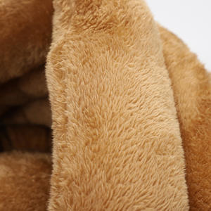 ที่นอนสัตว์เลี้ยงขนแกะอาร์กติกอบอุ่นในฤดูหนาวถุงนอนหนากึ่งปิดล้อมสไตล์คลาสสิกเตียงแมวที่มีรูปแบบของแข็ง - Product Image 6