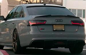 Aileron de coffre arrière style M4 pour Audi A6 C7 Berline 2012 2013 2014 2015 2016 2017 2018 Kit carrosserie - Product Image 4