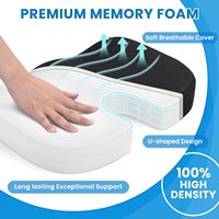 Coussin de siège en mousse à mémoire de forme antidérapant oreiller de fesses pour oreillers lombaires coussins de siège pour bureau d'ordinateur, fauteuil roulant, conduite