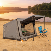Tente de camping gonflable Oxford pour la pêche en plein air, imperméable, double porte, grand hublot, portable, légère, quatre saisons, facile à monter