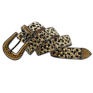 <span class=keywords><strong>Ceinture</strong></span> pour <span class=keywords><strong>homme</strong></span> personnalisée <span class=keywords><strong>BB</strong></span> en strass clouté de cristaux avec boucle en alliage à motif léopard Bling Bling <span class=keywords><strong>Simon</strong></span> Sparkle - Product Image 6