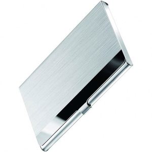 Hot Sale <b>Cheap</b> Custom Logo Brushed Silver Metal Stainless Steel ID Name Credit Business Card Holder <b>Wallet</b> - Product Image 6