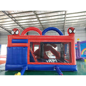 Nouveau Château Gonflable Commercial en Promotion : Combo Toboggan et Aire de Jeu Super-héros - Product Image 6