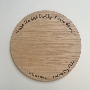 POD Customized Father's Day Gift Hand Print Commemorative <b>Wooden</b> <b>Sign</b> One-Piece Custom - Product Image 3