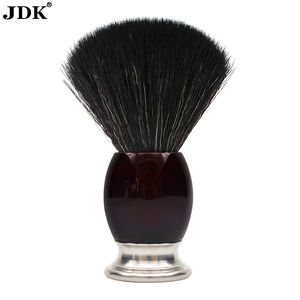 JDK Premium Barbe Rasage Brosse à manche en acier inoxydable Cheveux synthétiques Noeud Crème <span class=keywords><strong>Blaireau</strong></span> de rasage - Product Image 5