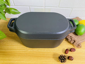 Olla Holandesa <span class=keywords><strong>de</strong></span> <span class=keywords><strong>Hierro</strong></span> <span class=keywords><strong>Fundido</strong></span> <span class=keywords><strong>de</strong></span> Forma Clásica con Tapa <span class=keywords><strong>para</strong></span> <span class=keywords><strong>Pan</strong></span>, <span class=keywords><strong>Cazuela</strong></span>, Cocina Duradera - Product Image 6