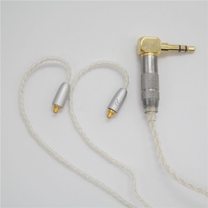 Reproductor de MP3 Twisted con cable Shure chapado en plata para adaptador de auriculares Se535 Se846 Ue900 Es50 Es60 - Product Image 4