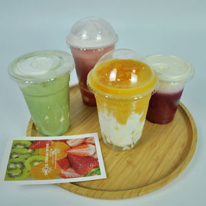 Bicchieri Monouso in Plastica PP con Logo Personalizzato, 7 9 12 16 oz, Parete Singola con Coperchi e Cannucce per Bubble Tea, Soda, <span class=keywords><strong>Caffè</strong></span> Freddo - Product Image 2