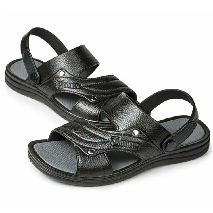 Men Leather Sandals Summer Classic Men Shoes Slippers Soft Sandals Men Roman Comfortable Walking Footwear 815-0089