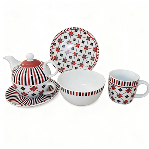 Juego de Vajilla de Porcelana con Diseño de Corazón de <span class=keywords><strong>San</strong></span> Valentín, Juego de Vajilla de Cocina de Cerámica Bonito de HARVIT con Tetera, Taza de Café, Platillo - Product Image 3