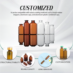 Frasco de Vidrio Cilíndrico de 10 ml a Precio Económico, Frasco de Inyección Cosmética Personalizado, Máquina de Llenado de Frascos, Tapón de Goma de 30 ml para Inyectables - Product Image 4