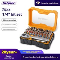 Jeu de tournevis à cliquet multifonctionnel de 32 pièces avec embouts Phillips Torx Triangle, manche en acier au chrome-vanadium