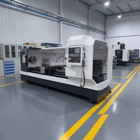 Tour CNC horizontal robuste à grande alésage de broche, grande taille, modèle CK61100E, avec commande Fanuc, lit plat, 220V 380V 430V