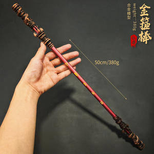 Vente en gros d'or cerceau tige métal artisanat noir mythe Wukong jeu accessoires jouets Figurines ornements modèles jouet épées - Product Image 5
