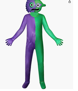 Costume d'Halloween pour enfants, monstre de dessin animé, combinaison intégrale, masque, ensemble de déguisement de personnage de jeu, cosplay, fête, jeu de rôle, tenue Zentai - Product Image 6