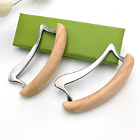 Outil de massage Gua Sha en bambou antidérapant, acier inoxydable, bois et métal pour le cou et le corps, outils IASTM en gros