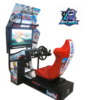 Simulateur de conduite de course automobile Outrun 32 pouces à monnayeur, prix d'usine, pour centre de jeux