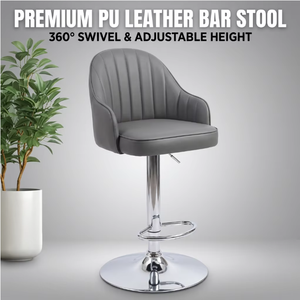 Chaises <span class=keywords><strong>de</strong></span> <span class=keywords><strong>bar</strong></span> pivotantes rembourrées en PU haut <span class=keywords><strong>de</strong></span> gamme pour îlot <span class=keywords><strong>de</strong></span> cuisine, comptoir <span class=keywords><strong>de</strong></span> petit-déjeuner, restaurant et mobilier <span class=keywords><strong>de</strong></span> salle à manger - Product Image 2