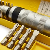 PONDRIO – Kit de visseuse à chocs industrielle robuste 1/2 pouce, 13 embouts S2 en acier au chrome-vanadium, adaptateurs pour boulons rouillés, automobile