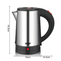 Bouilloire électrique sans fil multifonctionnelle RAF de haute qualité avec lampe LED, intérieur en acier inoxydable sans BPA, capacité 0,5 L, fonction maintien au chaud